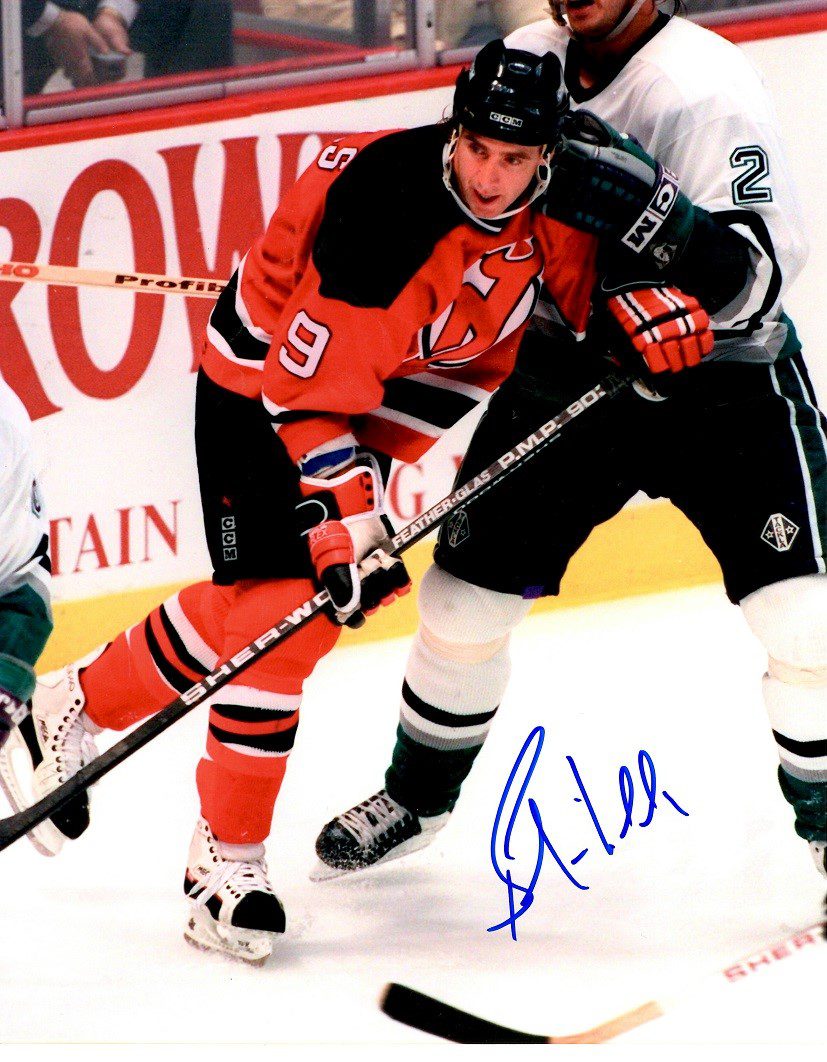 Autographed  BERNIE NICHOLLS 8X10 New Jersey Devils Photo