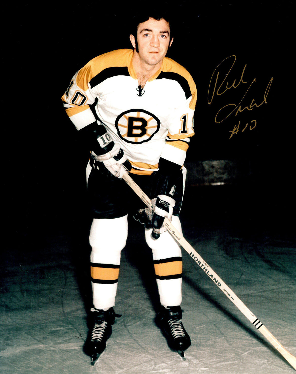 Autographed RICK SMITH  8X10 Boston Bruins  Photo
