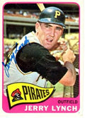 Autographed JERRY LYNCH 1965 Topps Card