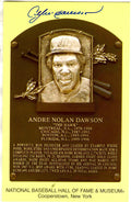 Autographed Andre Dawson Hall of Fame Gold Plaque
