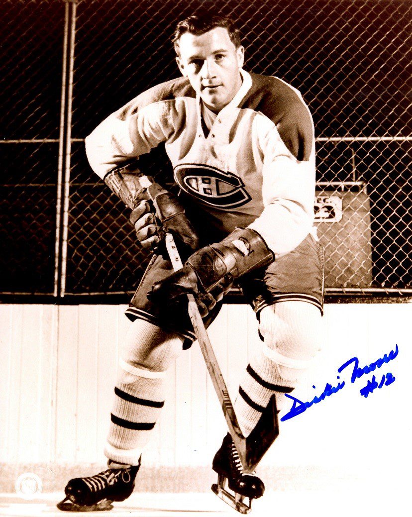 Autographed DICKIE MOORE 8X10  Montreal Canadiens Photo