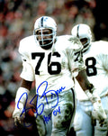 Autographed  BOB BROWN 8X10 Oakland Raiders photo