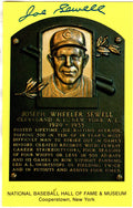 Autographed Joe Sewell Hall of Fame Gold Plaque