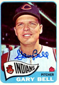 Autographed GARY BELL Cleveland Indians 1965 Topps Card