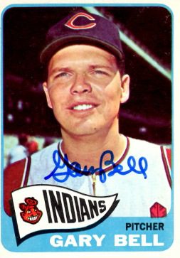 Autographed GARY BELL Cleveland Indians 1965 Topps Card