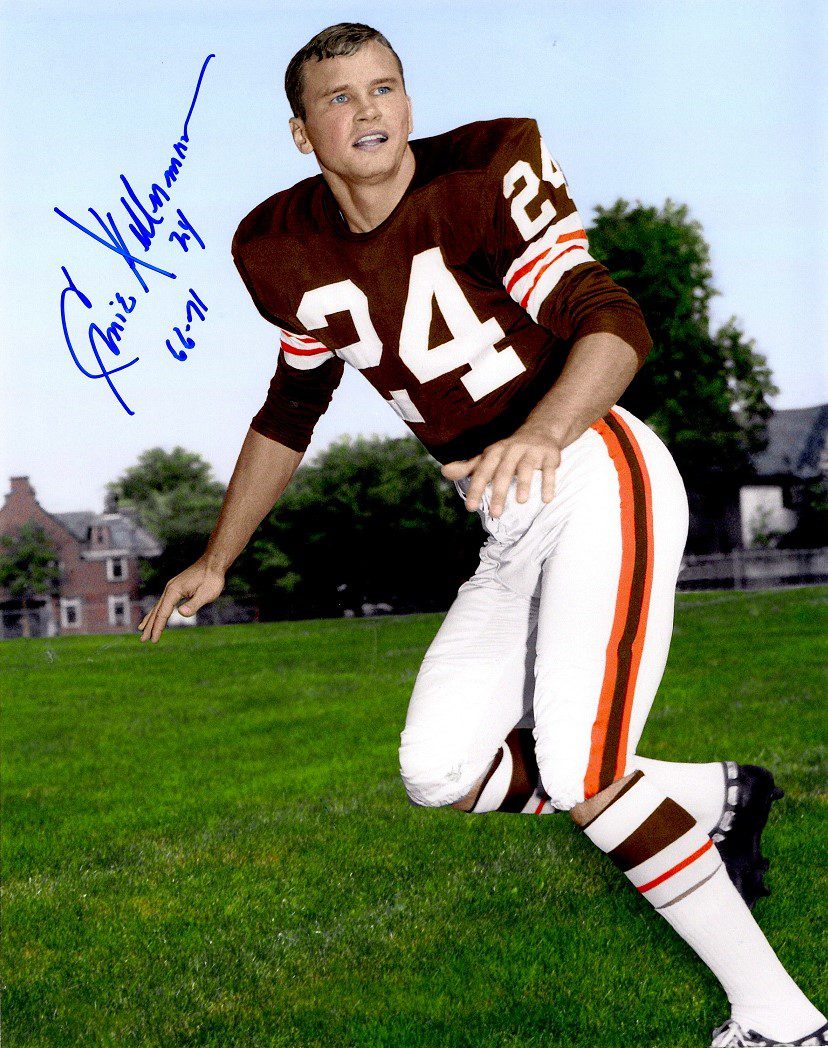 Autographed ERNIE KELLERMAN 8X10 Cleveland Browns Photo