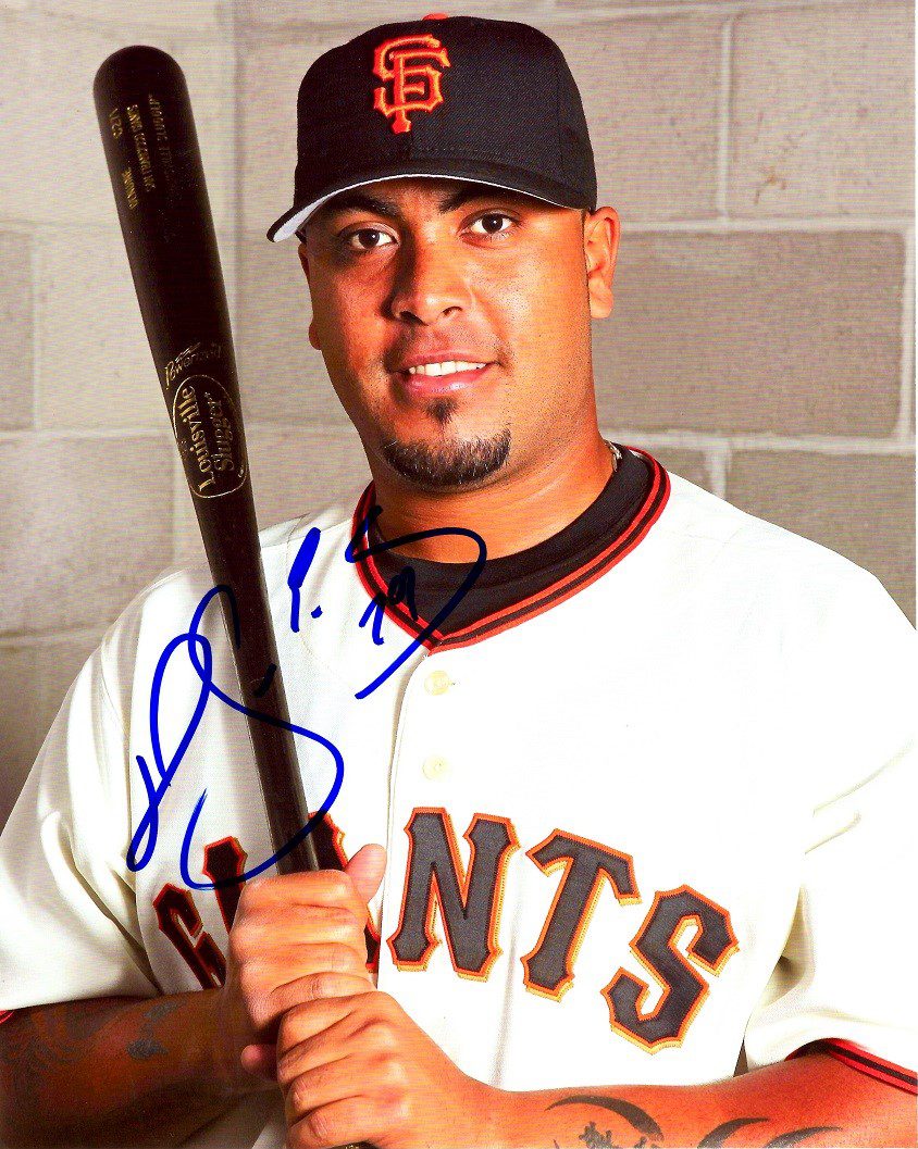 AUTOGRAPHED  HECTOR SANCHEZ 8X10 San Francisco Giants Photo