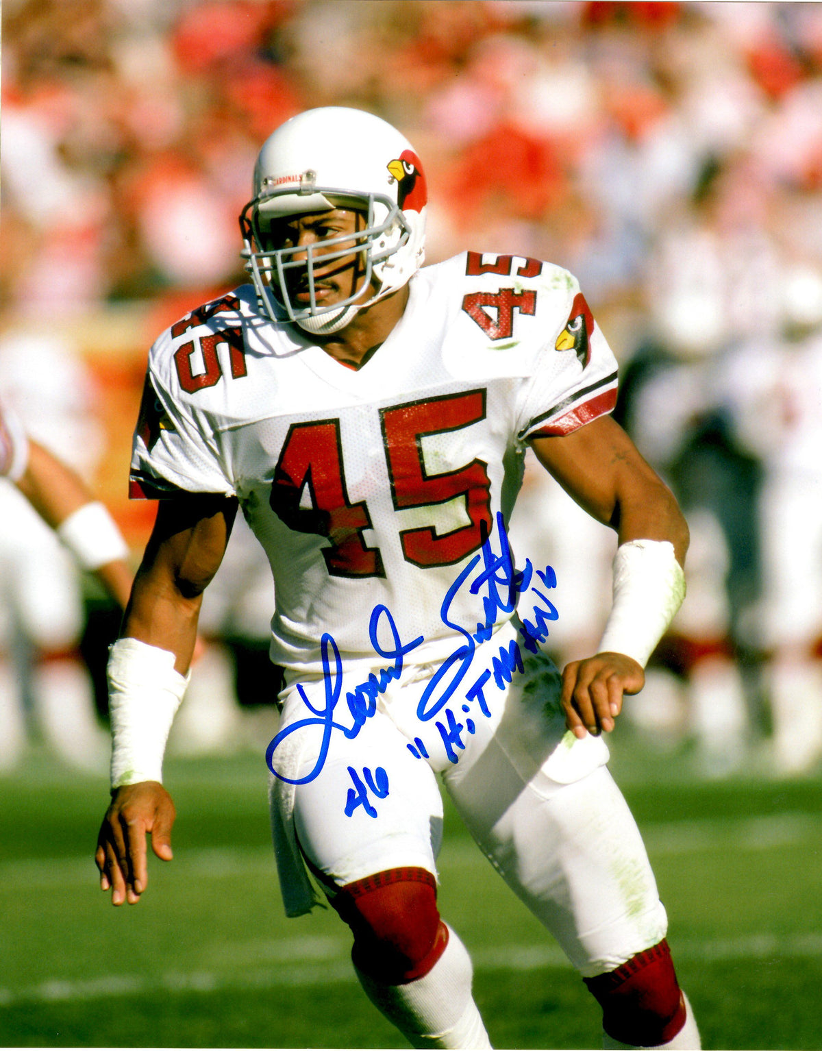Autographed LEONARD SMITH 8X10 St. Louis Cardinals Photo