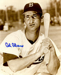AUTOGRAPHED CAL ABRAMS 8X10 Brooklyn Dodgers Photo