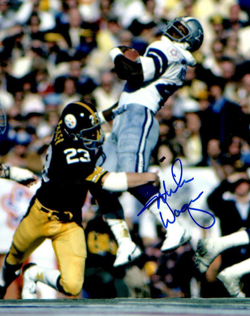 Autographed MIKE WAGNER 8X10 photo Pittsburgh Steelers