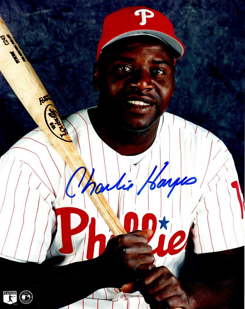 AUTOGRAPHED CHARLIE HAYES  8X10 Philadelphia Phillies Photo