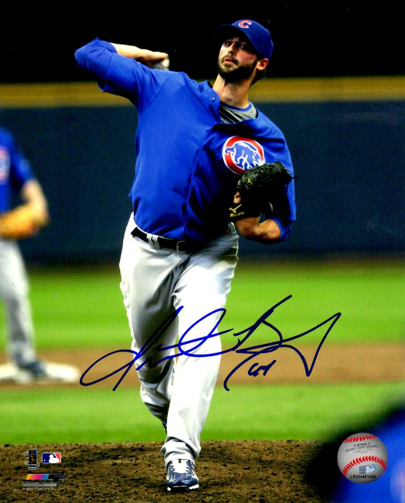 AUTOGRAPHED JUSTIN BERG 8X10 Chicago Cubs Photo