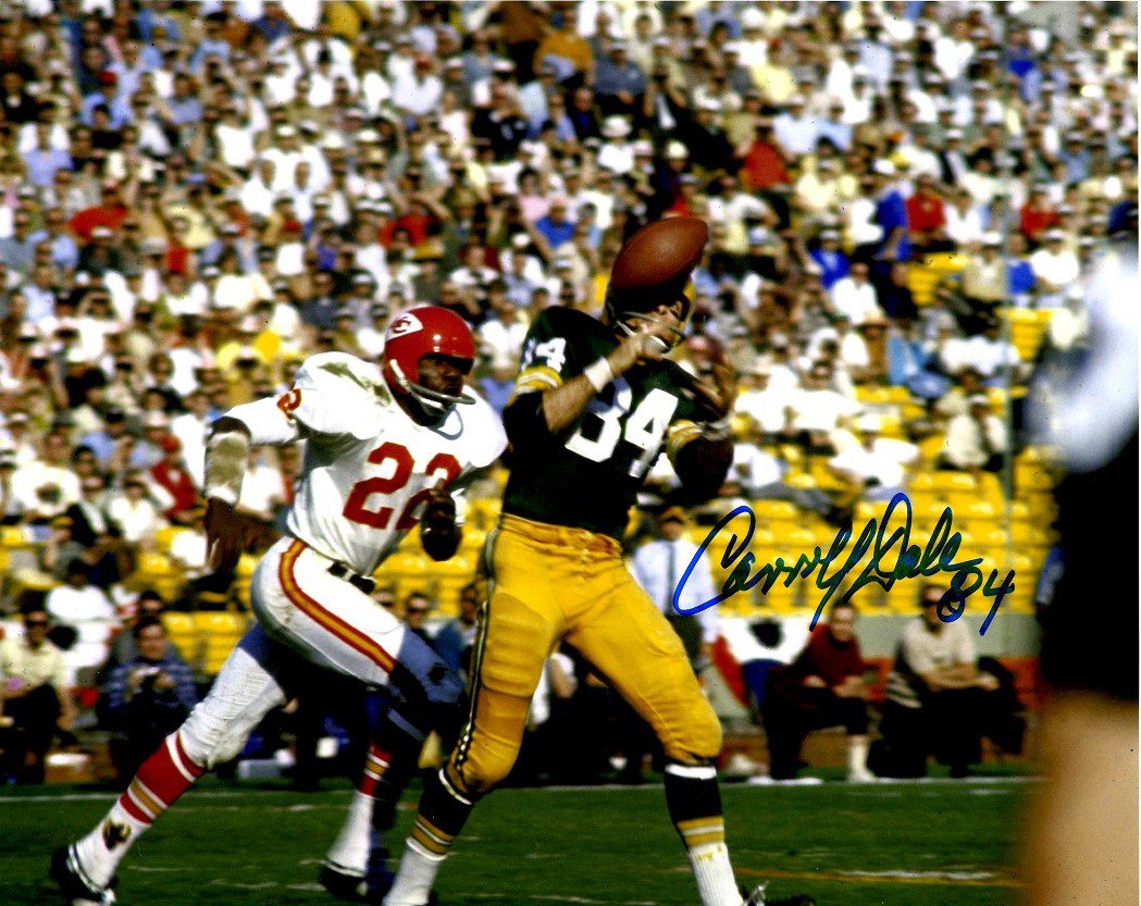 Autographed CARROLL DALE 8X10 Green Bay Packers Photo