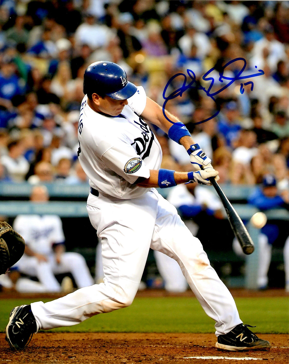 AUTOGRAPHED AJ ELLIS 8X10 Los Angeles Dodgers photo