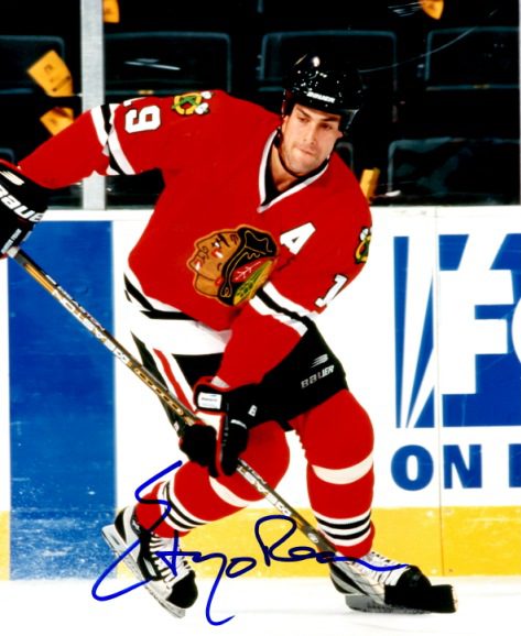 Autographed ETHAN MOREAU Photo - Chicago  Blackhawks