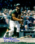 AUTOGRAPHED BERT CAMPANERIS 8X10 photo  -  Oakland A's