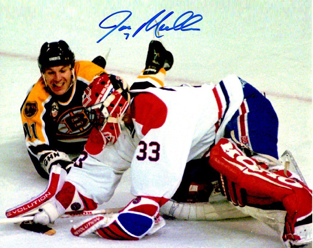 Autographed JOE MULLEN 8X10 Boston Bruins  Photo