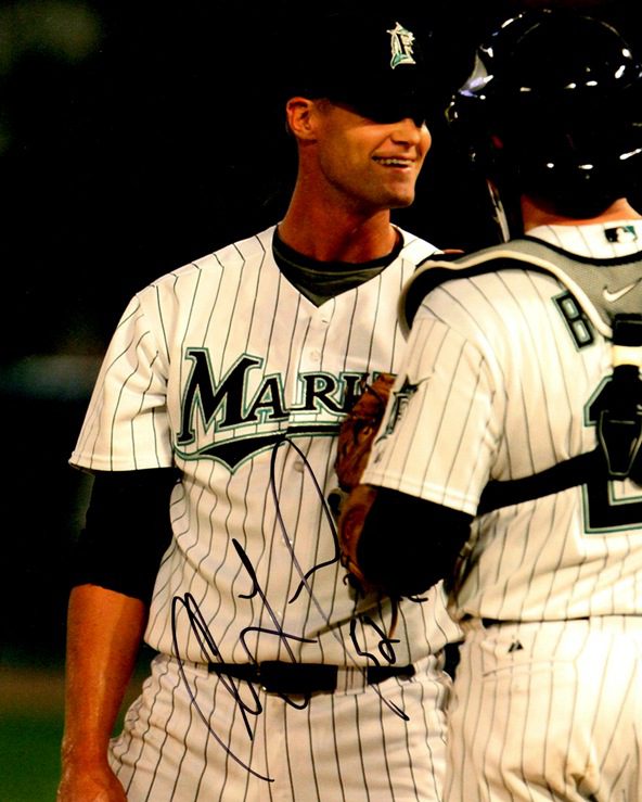 AUTOGRAPHED CHRIS LEROUX 8X10 photo Florida Marlins