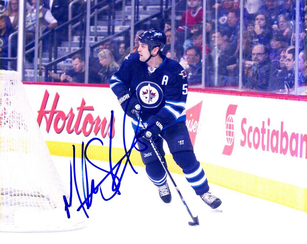 Autographed MARK STUART 8X10 Winnipeg Jets Photo