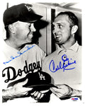 Autographed HOF DUKE SNIDER & CARL ERSKINE 8X10  Los Angeles Dodgers photo