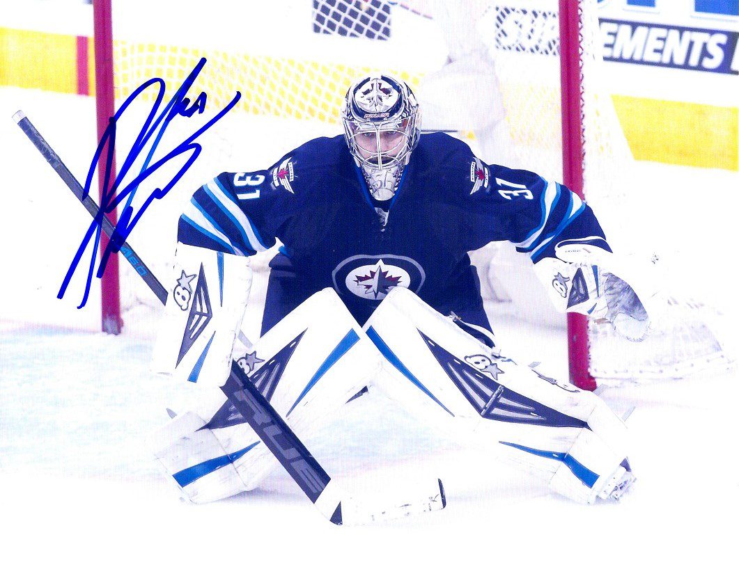 Autographed ONDREJ PAVELEC 8X10 Winnipeg Jets Photo