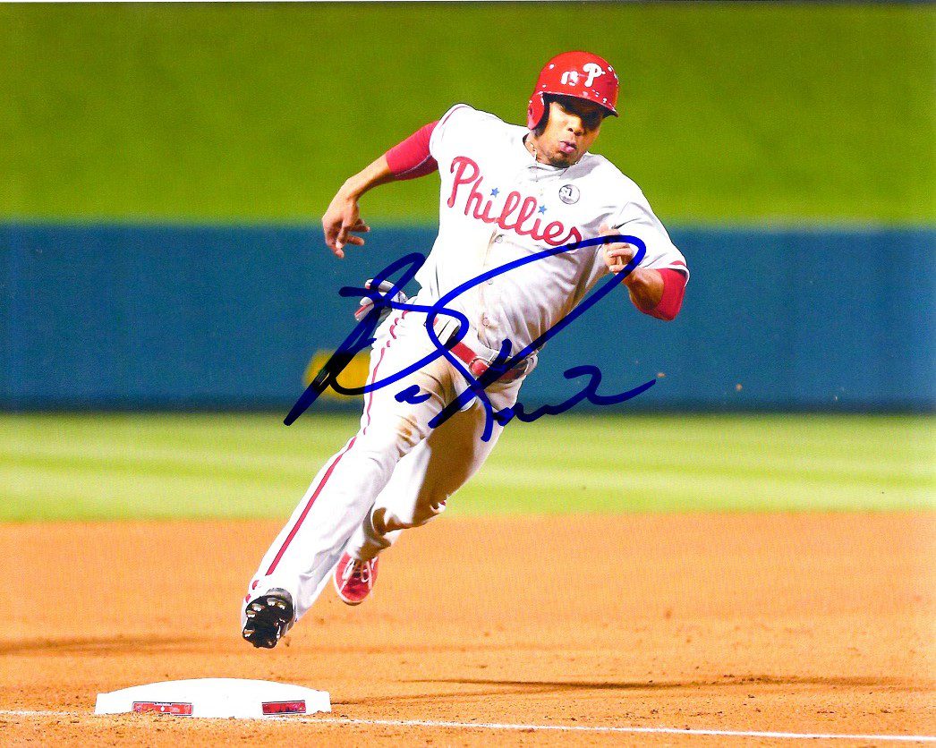 AUTOGRAPHED BEN REVERE 8X10 Philadelphia Phillies Photo