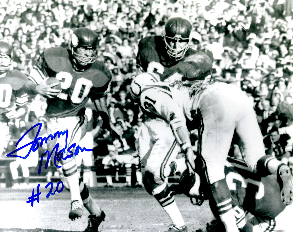 Autographed TOMMY MASON  8X10 Minnesota Vikings Photo