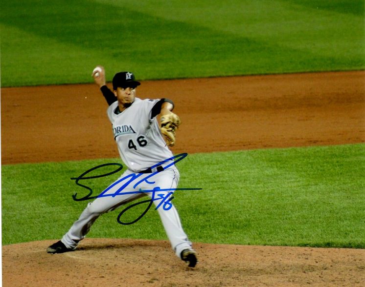 AUTOGRAPHED LEO NUNEZ 8X10 photo Miami Marlins