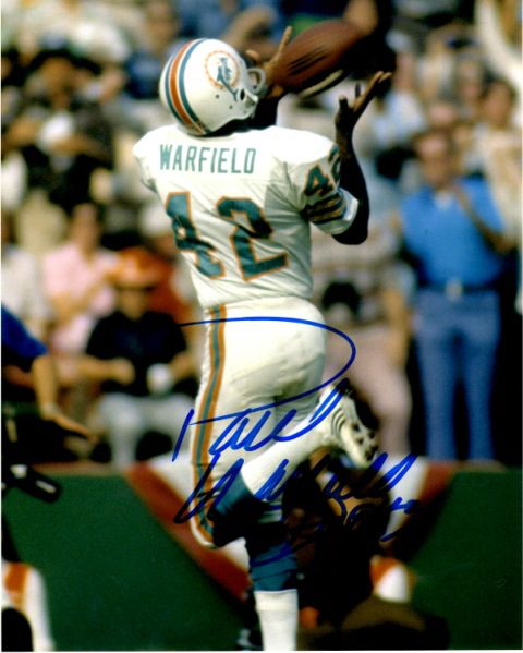 Autographed  PAUL WARFIELD 8X10 Miami Dolphins photo
