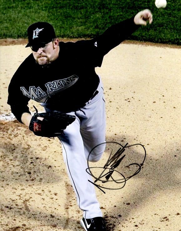 AUTOGRAPHED NATE ROBERTSON 8X10 photo Florida  Marlins