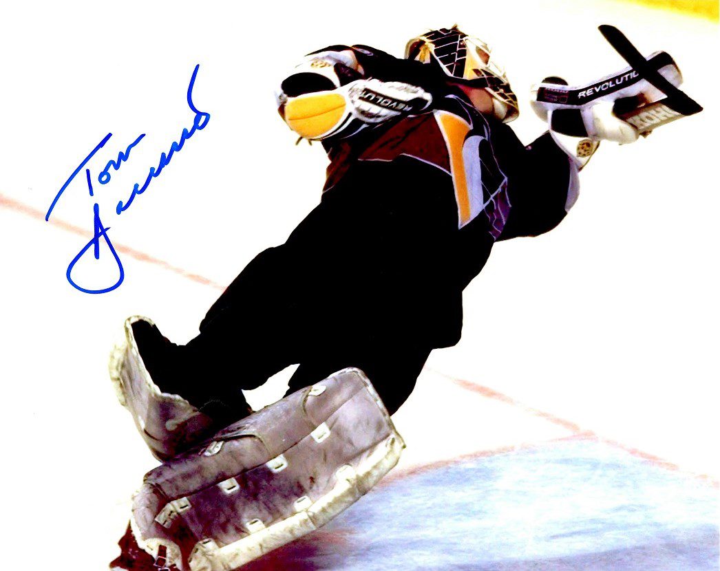 Autographed  TOM BARRASSO Pittsburgh Penguins Photo