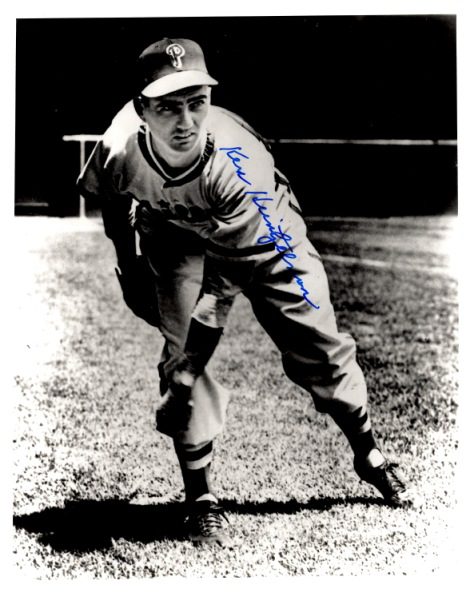 AUTOGRAPHED KEN HEINTZLEMAN 8x10 Philadelphia Phillies Photo