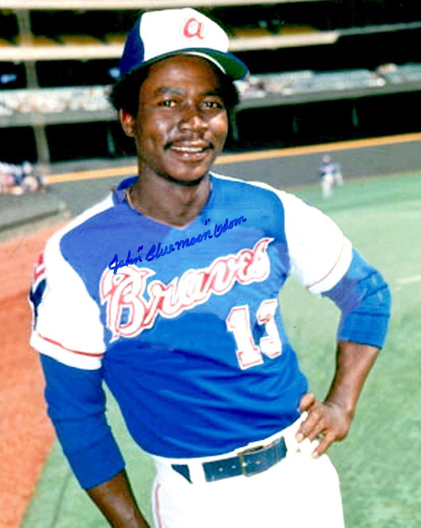 AUTOGRAPHED JOHN BLUE MOON ODOM  8X10 Atlanta Braves photo