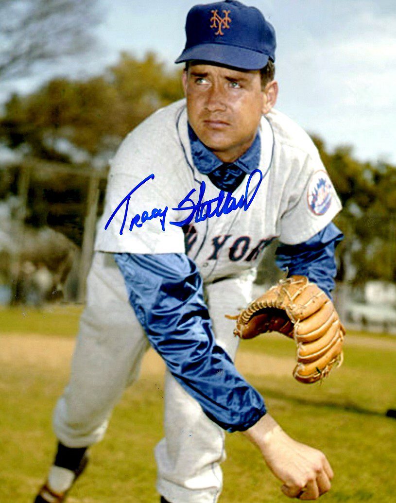 AUTOGRAPHED TRACY STALLARD 8X10 New York Mets photo