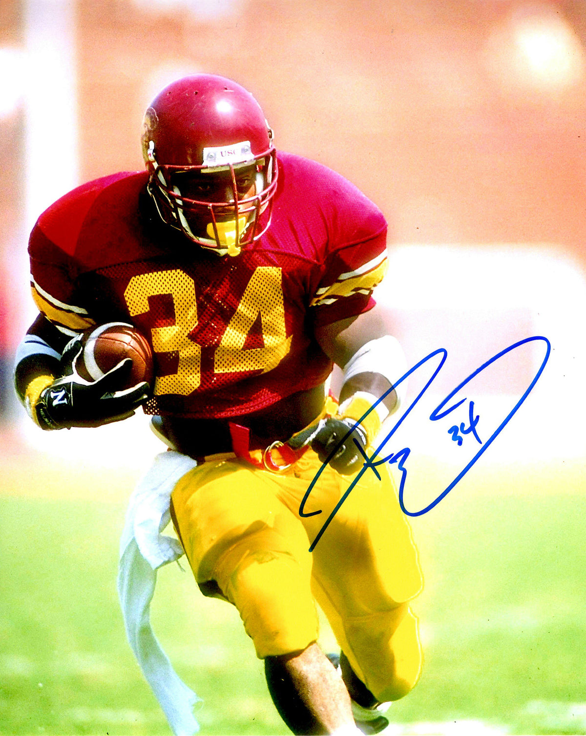 Autographed RICKY ERVINS  USC Trojans 8X10 Photo