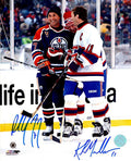 Autographed  PAUL COFFEY & KIRK MULLER 8X10 Oilers & Canadiens Photo