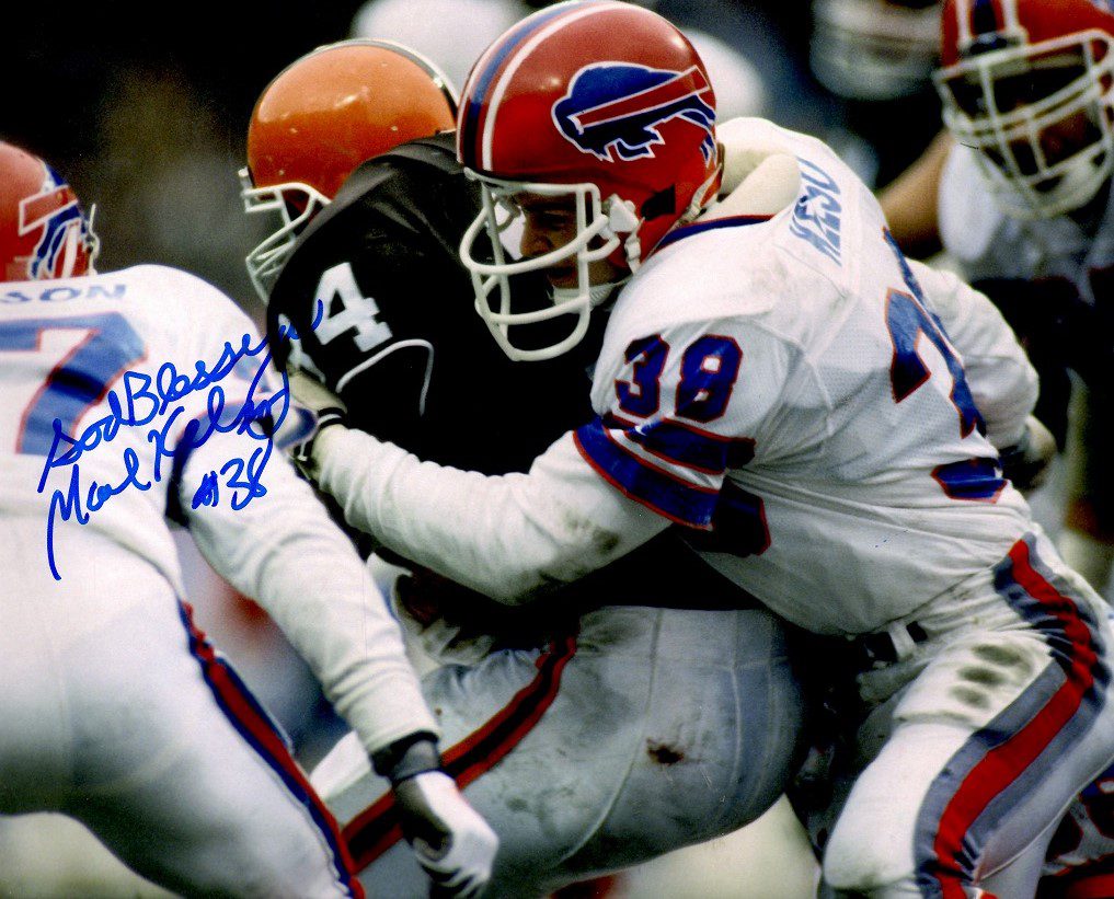 Autographed MARK KELSO 8X10 Buffalo Bills Photo