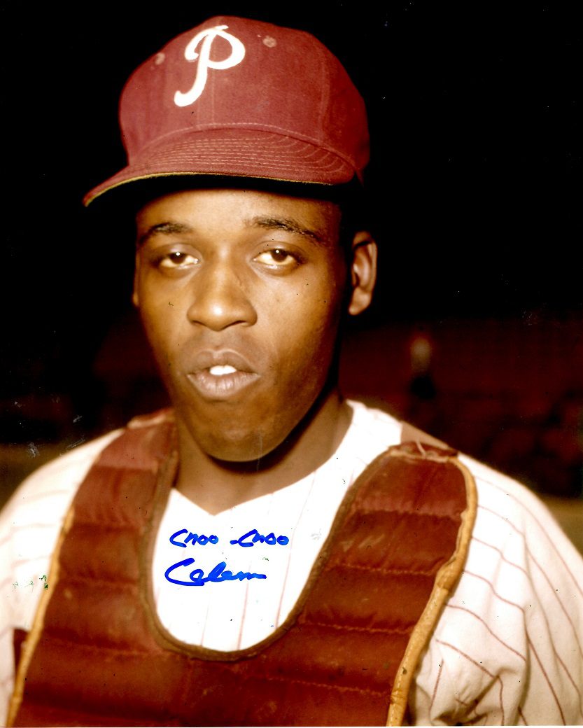 AUTOGRAPHED CHOO CHOO COLEMAN 8X10 Philadelphia Phillies Photo