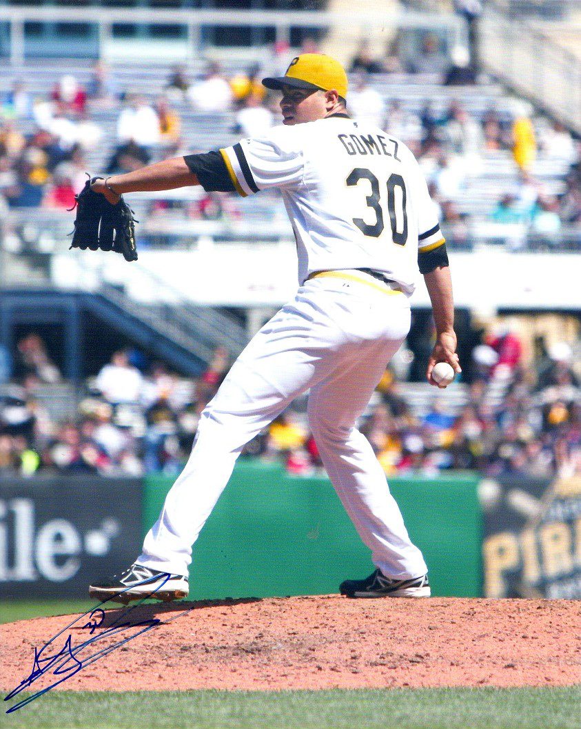 Autographed JEANMAR GOMEZ 8X10 Pittsburgh Pirates Photo
