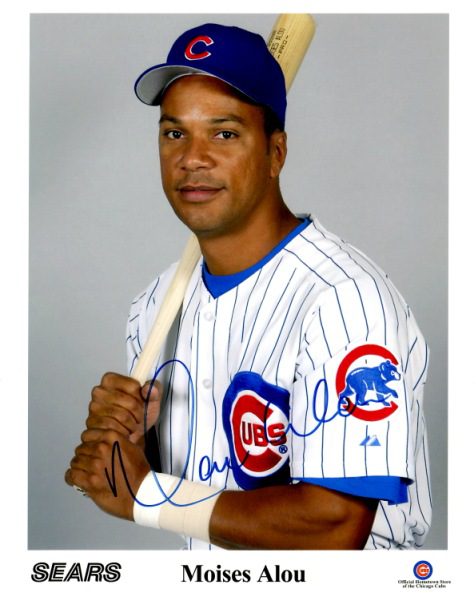 AUTOGRAPHED  MOISES ALOU 8X10 Chicago Cubs photo