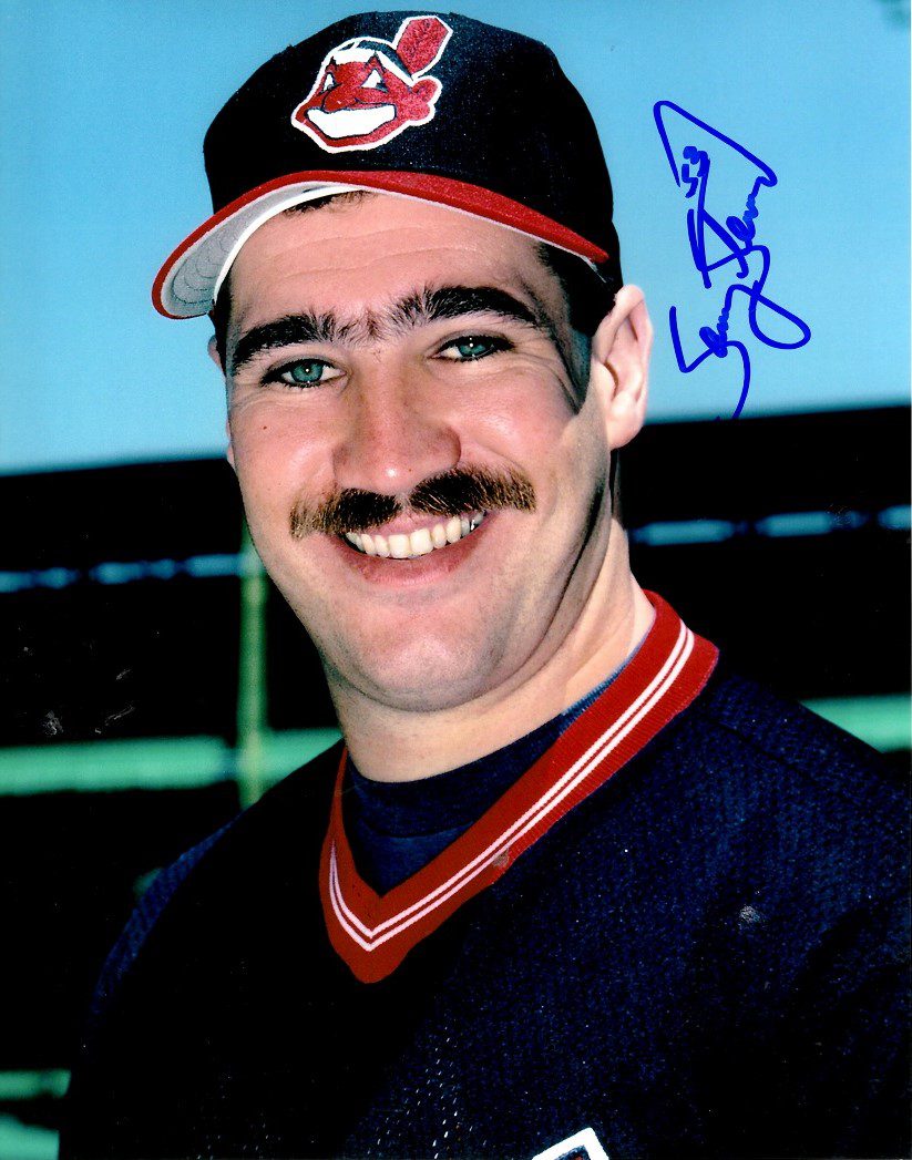 AUTOGRAPHED SAMMY STEWART  8X10 Cleveland Indians Photo