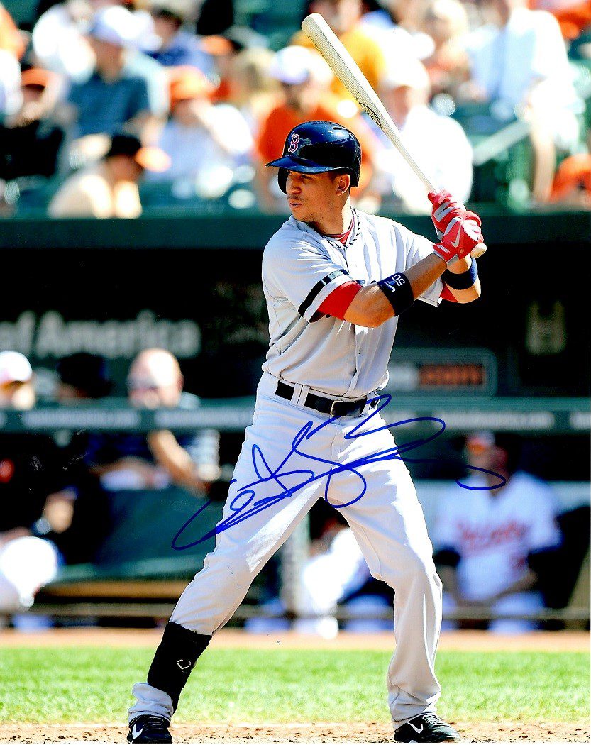 AUTOGRAPHED QUINTIN BERRY 8X10  Boston Red Sox photo