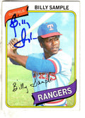 Autographed BILLY SAMPLE 1980 Topps Card