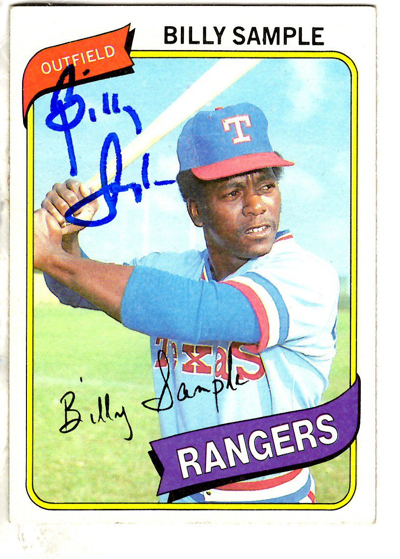 Autographed BILLY SAMPLE 1980 Topps Card