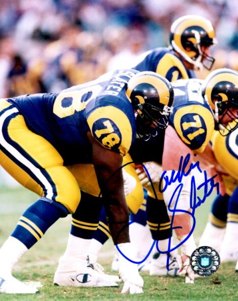AUTOGRAPHED  JACKIE SLATER photo  Los Angeles Rams