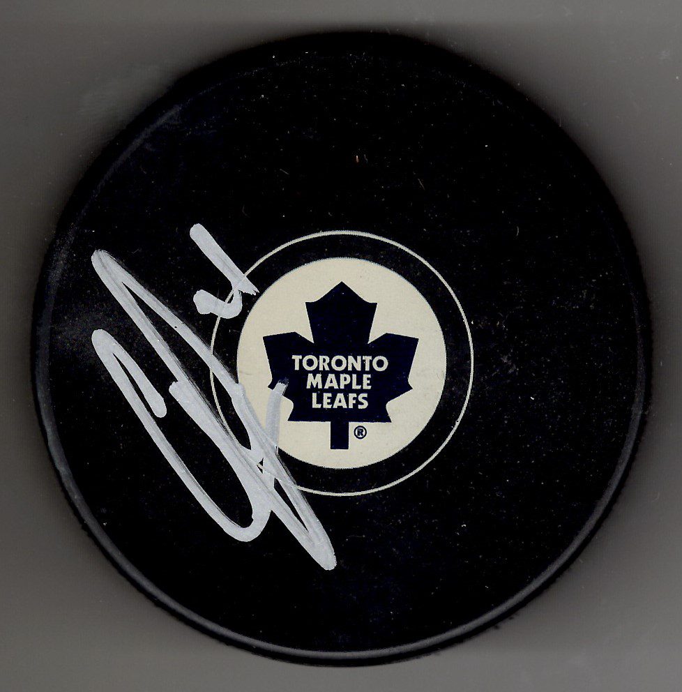Autographed CODY FRANSON Toronto Maple Leafs Hockey Puck