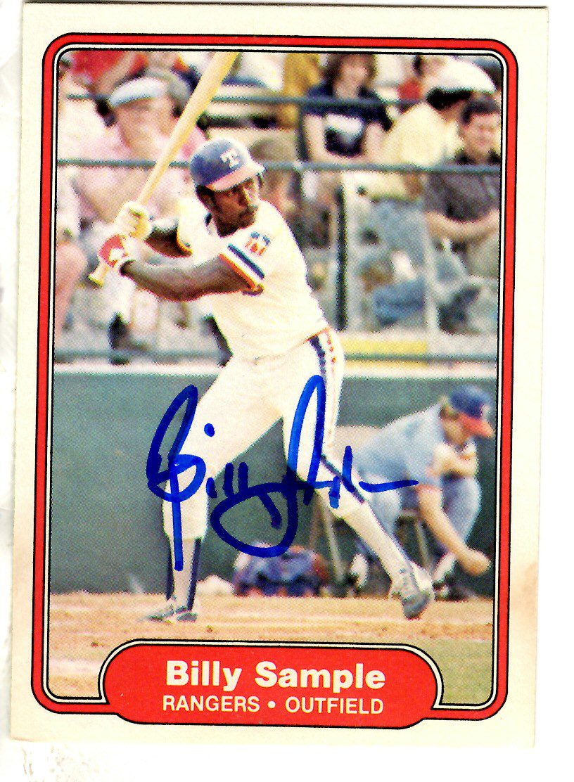 Autographed BILLY SAMPLE 1982 FLEER Card