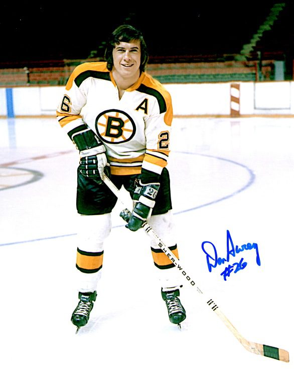 Autographed DON AWREY 8X10 Boston Bruins  Photo