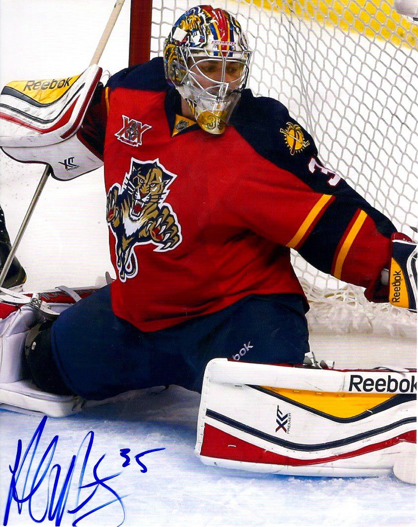 Autographed AL MONTOYA 8X10 Florida Panthers Photo