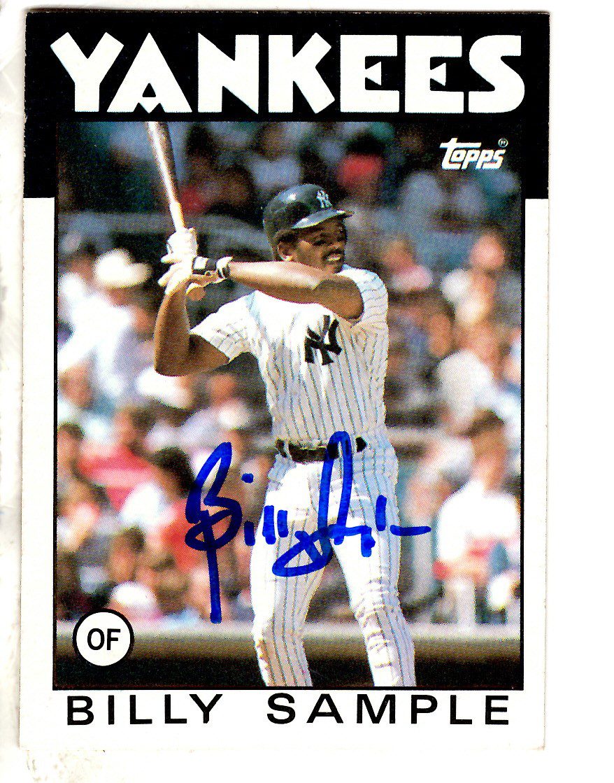 Autographed BILLY SAMPLE 1986 Topps Card